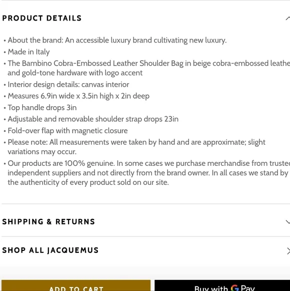 Jacquemus The Bambino Snake Embossed Bag - Picture 6 of 6